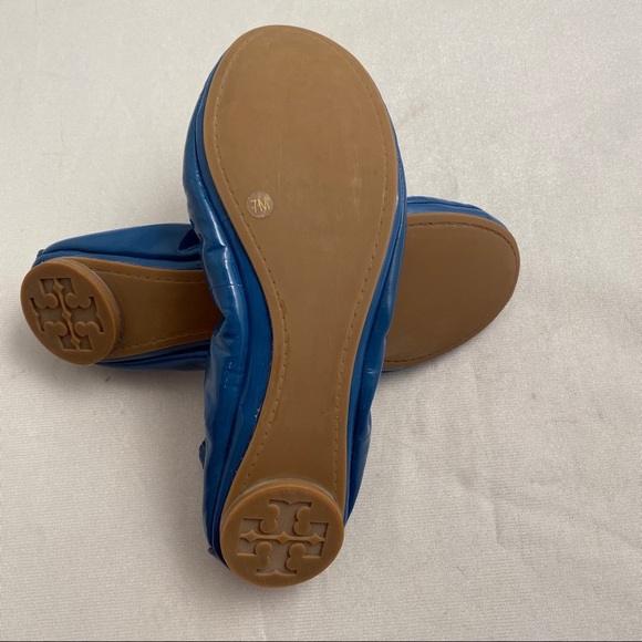 Tory Burch Eddie blue patent leather ballet flats - Picture 6 of 6